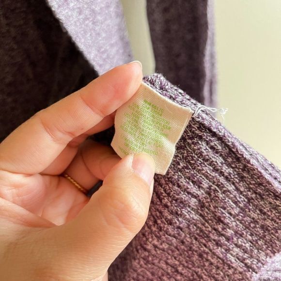 Urban Outfitters Staring at star tweed open front cardigan purple Top Size M - Picture 3 of 4